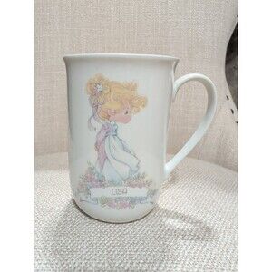 1989 precious moments coffee tea cup mug  Lisa Name Enesco Vintage